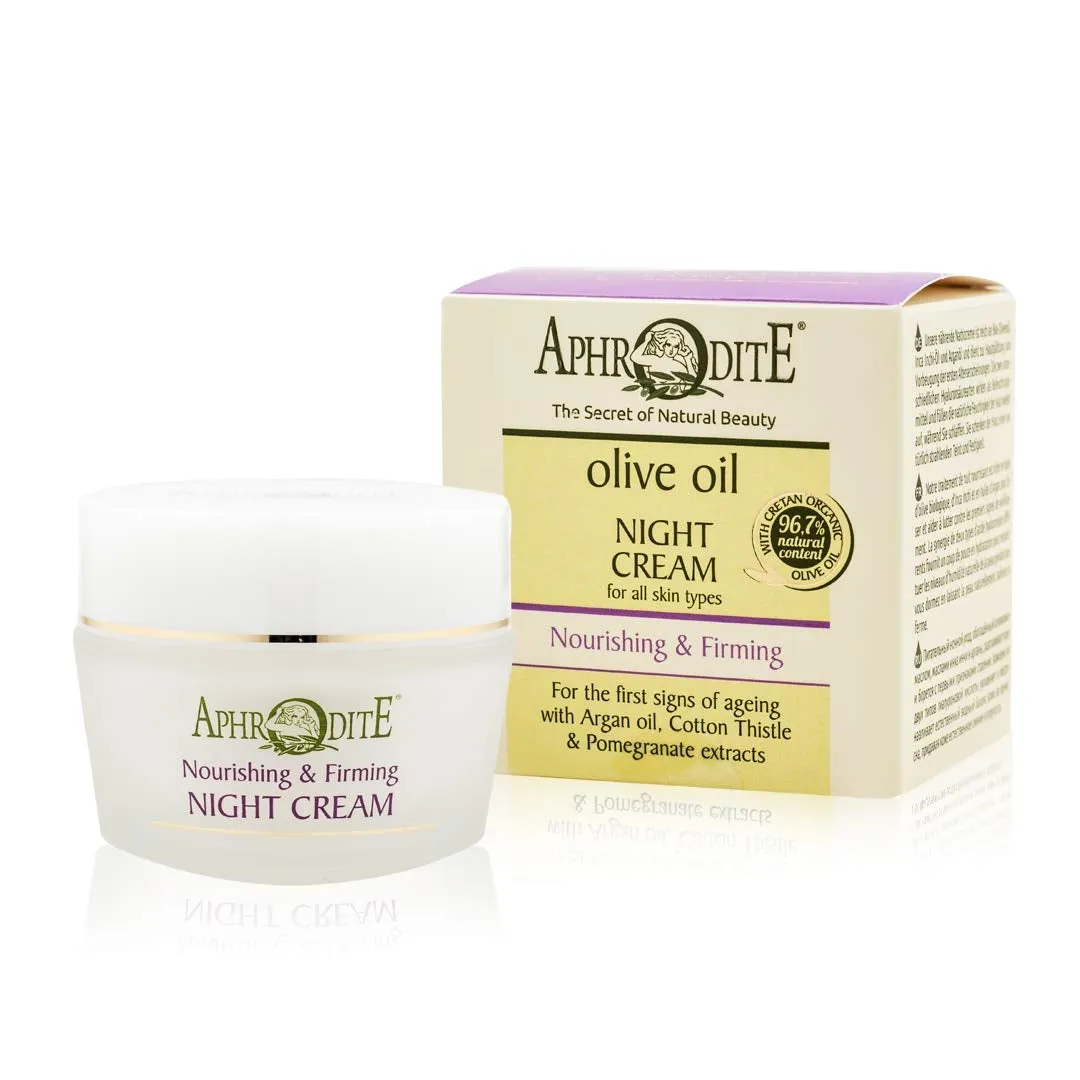 Aphrodite Nourishing & Firming Night Cream - Hydrating and Firming Night Cream with Hyaluronic Acid & Argan Oil (50 ml / 1.70 fl oz)
